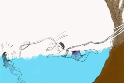 Khi thấy người bị đuối nước hãy nhớ những quy tắc sau các em nhé